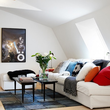 Przytulna aranżacja mieszkania na poddaszu, czyli 78 m2 inspiracji skandynawskim stylem :)