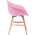 Krzesło z podłokietnikami Forum Wood - różowe - różowy
