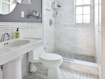 Aranżacja biało-szarej łazienki (49949)