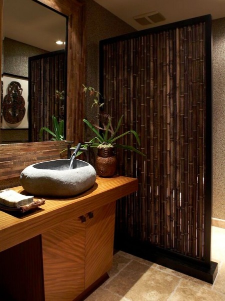 Łazienka w stylu tropikalnym