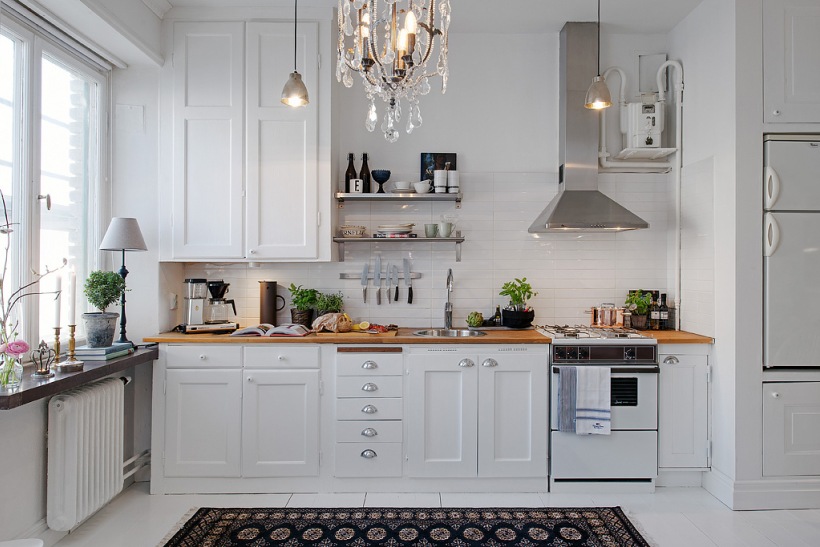 Jak urzadzić biała i małą kuchnię w stylu skandynawskim ?