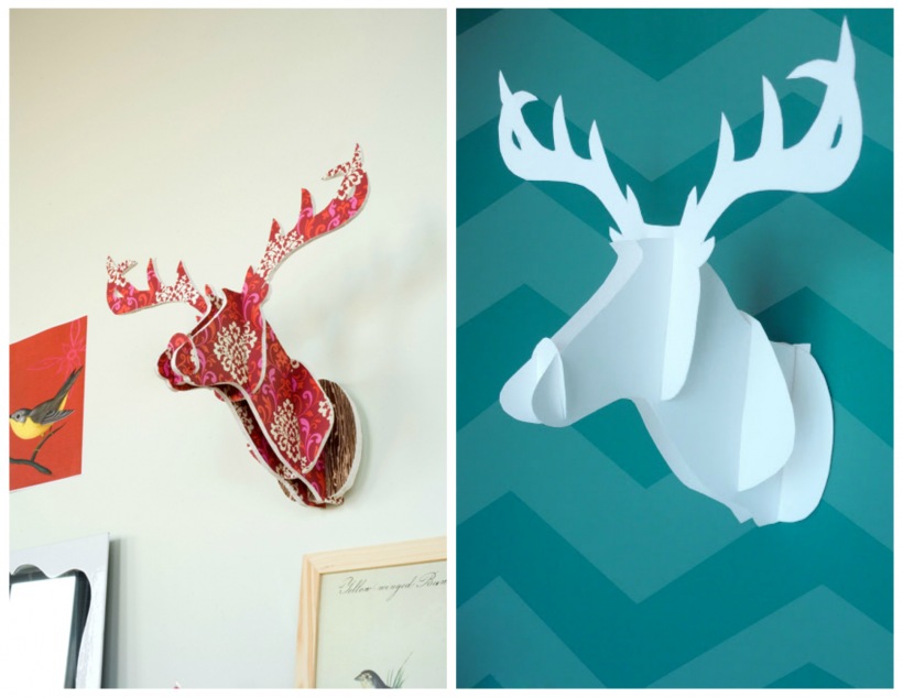 Skandynawskie DIY: Jeleń na ścianie – 3 najlepsze sposoby + wzory do wycięcia! – LEMONIZE.ME