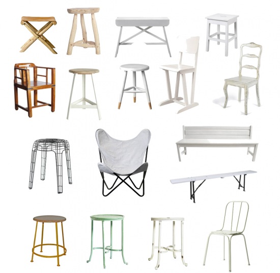Krzesła skandynawskie,taborety,stołki,ławki,ławka przemysłowa,druciane stołki,metalowe krzesła,kresło reżyserskie,białe krzesła,żółty stolek,turkusowy taboret,stołek vintage,skolne krzesłoławka mała biała