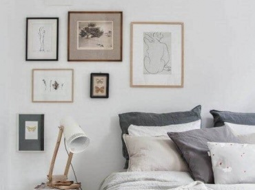 Pastelowe kolory dodają sypialni subtelności. Skandynawski styl aranżacji przejawia się w delikatnych dodatkach i...