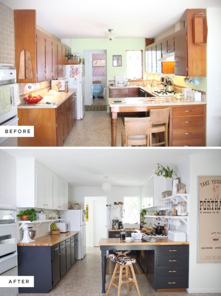 Kuchnia przed i po remoncie