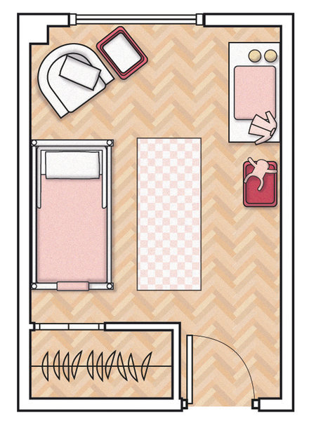 Plan rozmieszczenia mebli w małym pokoju dla dziecka