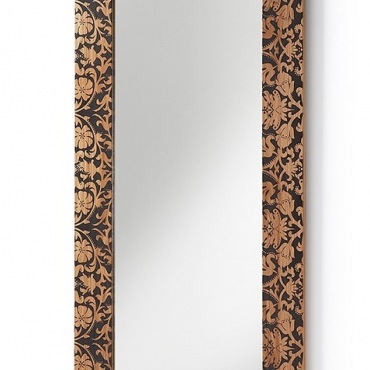 Drewniane lustro w czarne ornamenty  159 x 59 cm (75)