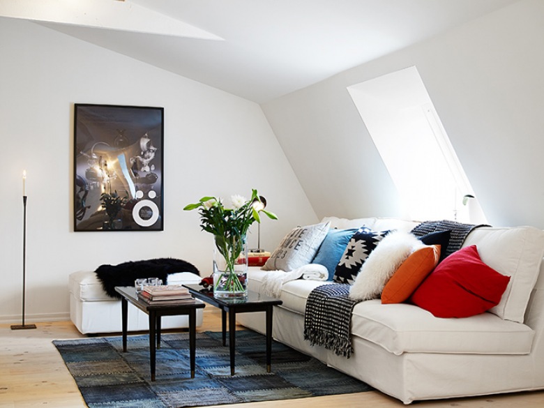Przytulna aranżacja mieszkania na poddaszu, czyli 78 m2 inspiracji skandynawskim stylem :) (41306)