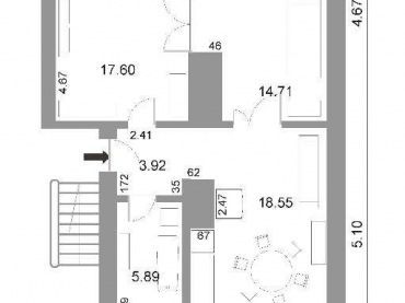 Projekt mieszkania 61 m2 (39057)