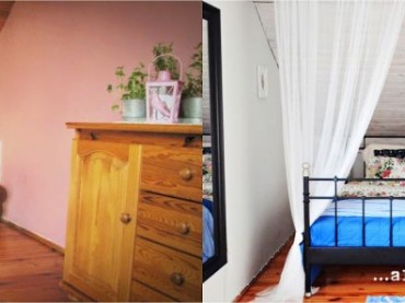 Sypialnia na poddaszu before & after (37839)
