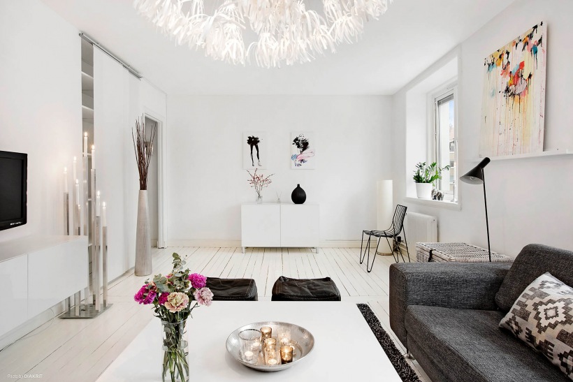 Jak urządzić biały salon w minimalistycznym stylu ?