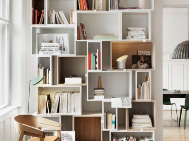 Półki na książki w salonie // Bookshelves in the living room – LEMONIZE.ME (27290)