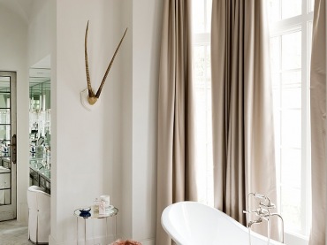 piękna, stylowa łazienka w rustykalny i szykownym stylu