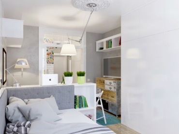 małe mieszkanie - wielki projekt ! wyjątkowe małe mieszkanie w neutralnych kolorach bieli  połączonej z szarością,...
