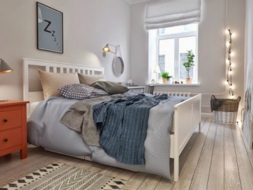 po raz kolejny świetny projekt dwupokojowego mieszkania urządzony w stylu skandynawskim - skandynawska wirtuozeria...