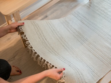 Jasny dywan z bawełny (56967)