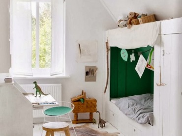 Pomysł na oryginalne łóżko w pokoiku dziecięcym (28511)