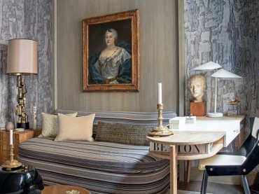 paryski apartament projektanta  Jean-Louis Denio - piękne i ekskluzywne wnętrze w kolorach srebra, miedzi i szarości....