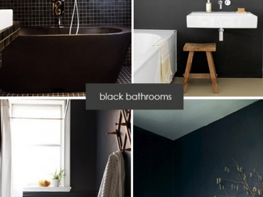 nawet nie będąc zwolennikiem czarnego koloru w łazience, to trudno się oprzeć tym aranżacjom - czy w pojedynczych elementach dekoracji, czy też w całej płaszczyźnie ściany , czarny kolor...