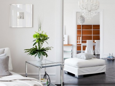 kolejny piękny salon w skandynawskim stylu - biały, estetyczny i...
