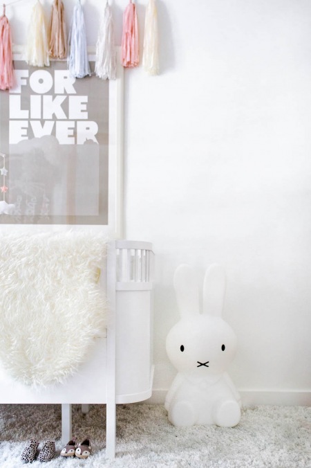 Lampa w kształcie króliczka w pokoju dziecięcym