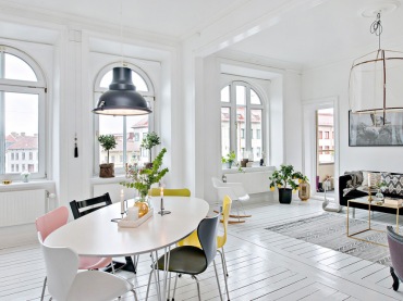 i co Wy na taką wersję mieszkania w stylu skandynawskim ? ja jestem zdecydowanie zachwycona, bo uwielbiam takie mixy !...