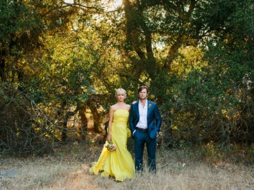 Yellow wedding dress (22231)