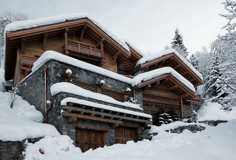 Architektura alpejskiej  zimowej rezydencji