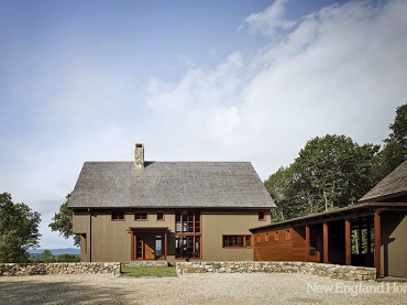 dostojny i ciepły domek na amerykańskiej wsi - przykład rustykalnego stylu w najlepszym wydaniu . Wiejskie klimaty w...