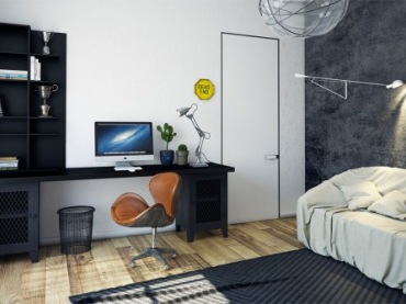 często pytacie , jak urządzić w małym mieszkaniu sypialnię razem z biurkiem - oto odpowiedź :) świetna wizualizacja 3d...