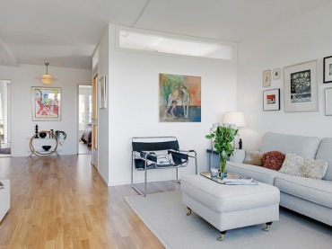 apartament w skandynawskim stylu - biel z drewnem, prostota, funkcjonalność, urok bieli i estetyczne połączenia...