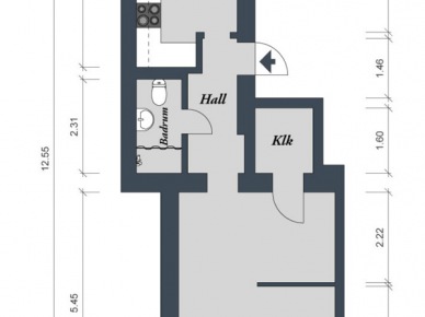 Plan mieszkania 41 m2 (20050)