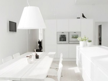 aranżacja  kuchni w białym kolorze od podłogi do sufitu,jeśli zamierzacie urządzić sobie skandynawską kuchnię, to...