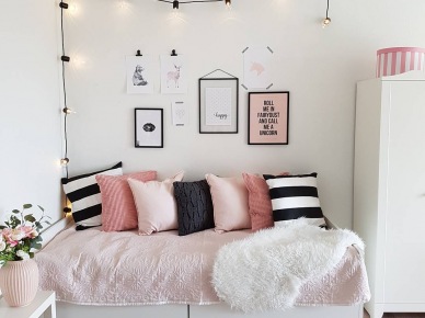 Inspirujące wnętrza z instagramu, czyli prosta pastelowa aranżacja mieszkania w stylu skandynawskim
