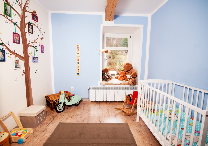 Aranżacja błękitnego pokoju dla dziecka
