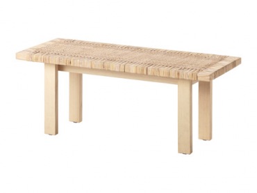 Stolik z drewna i rattanu (53320)