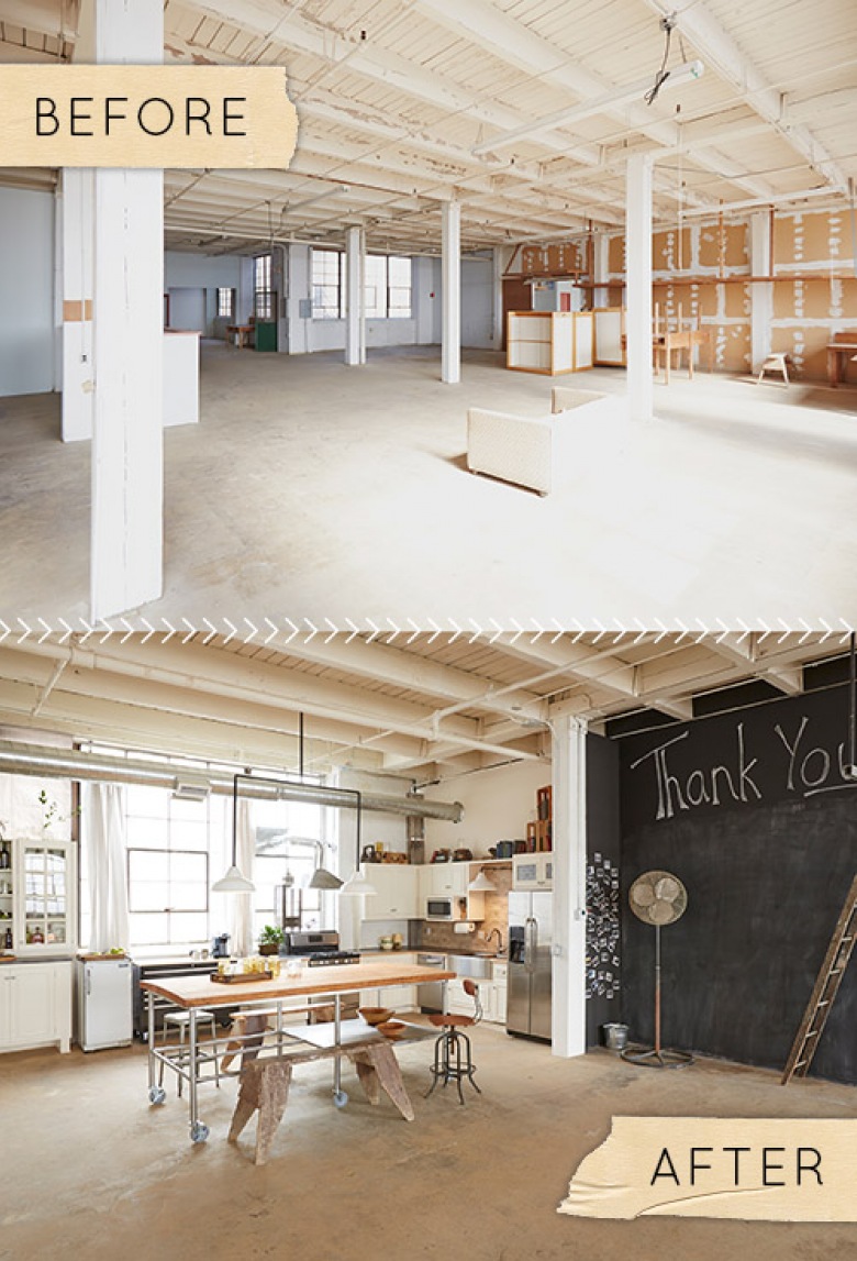 Aranżacja przestronnego mieszkania z pracownią fotograficzną, czyli before & after w stylu industrialnym (37830)