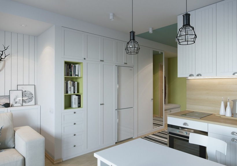 Jak połączyć kuchnię z garderobą w małym mieszkaniu ?