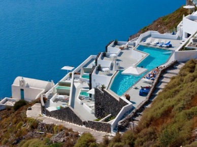 Santorini - hotel na klifie. (11989)