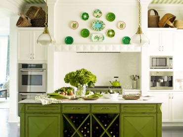pastelowe lub soczyste zielenie powracają do kuchni  