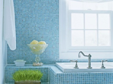 Łazienki w stylu śródziemnomorskim - niebieskie łazienki zdjęcia i inspiracje | Lovingit (9474)