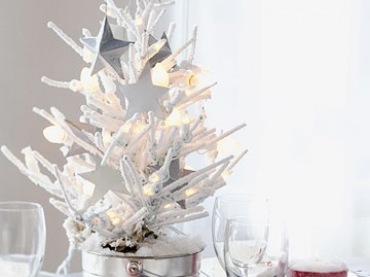 Białe świąteczne dekoracje (31459)
