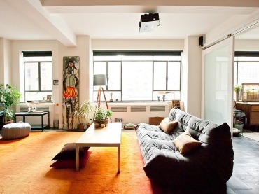 ciekawy apartament w Nowym Jorku - warto zwrócić uwagę na nietypowe i bardzo pomysłowe rozwiązania przestrzeni i mebli...