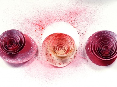 Kolorowe róże z papieru DIY (50933)