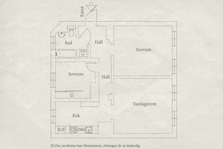 Rozkład mieszkania w skandynawskim stylu