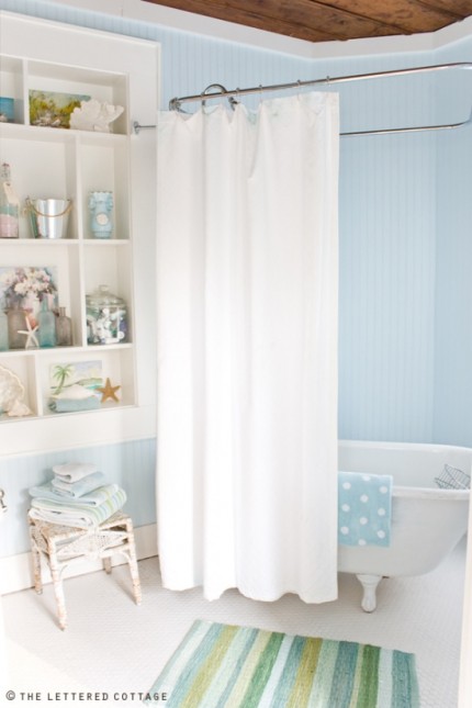 Łazienki w stylu śródziemnomorskim - niebieskie łazienki zdjęcia i inspiracje | Lovingit
