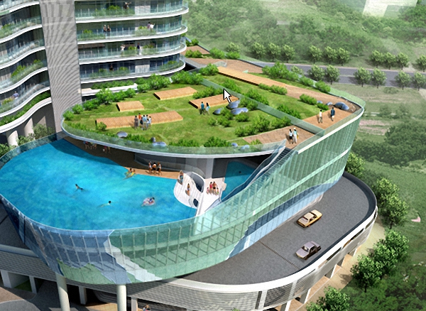 Glass-Balcony-Pools-at-Aquaria-Grande-Residential-1-Glass-Balcony-Pools-at-Aquaria-Grande-Residential-wiszące baseny,balkonowe baseny,INDIE,Bombaj,najpiękniejsze baseny świata