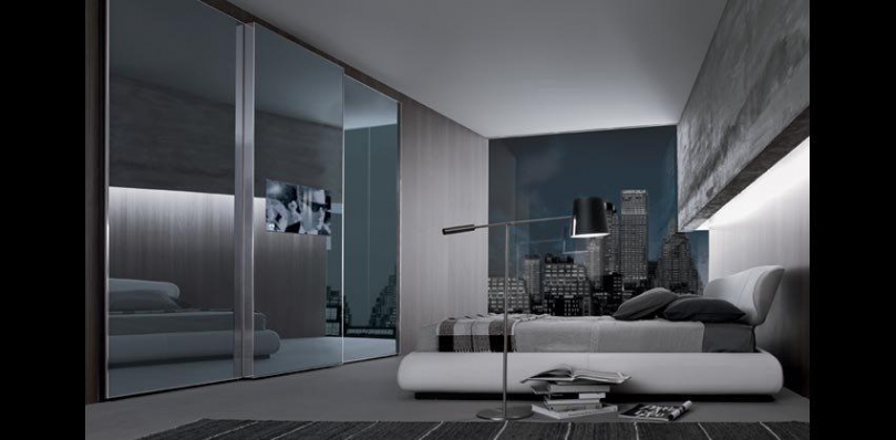 Aranżacje sypialnia - City of New York - minimalistyczny, nowoczesny