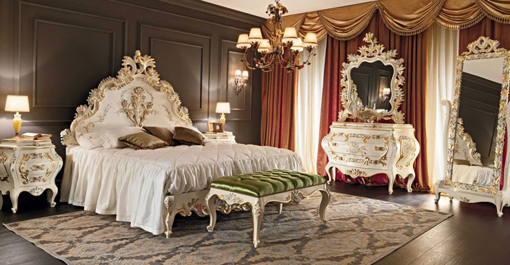Stylowe i barokowe sypialnie