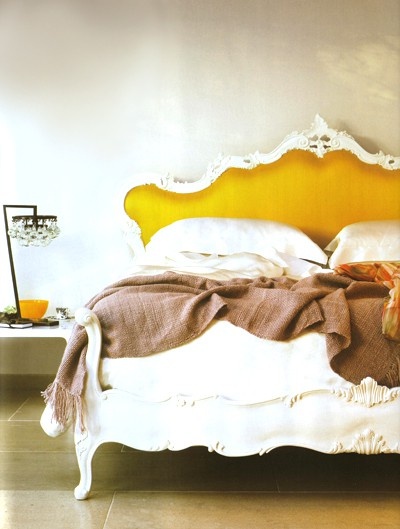 Sypialnia kolor żółty